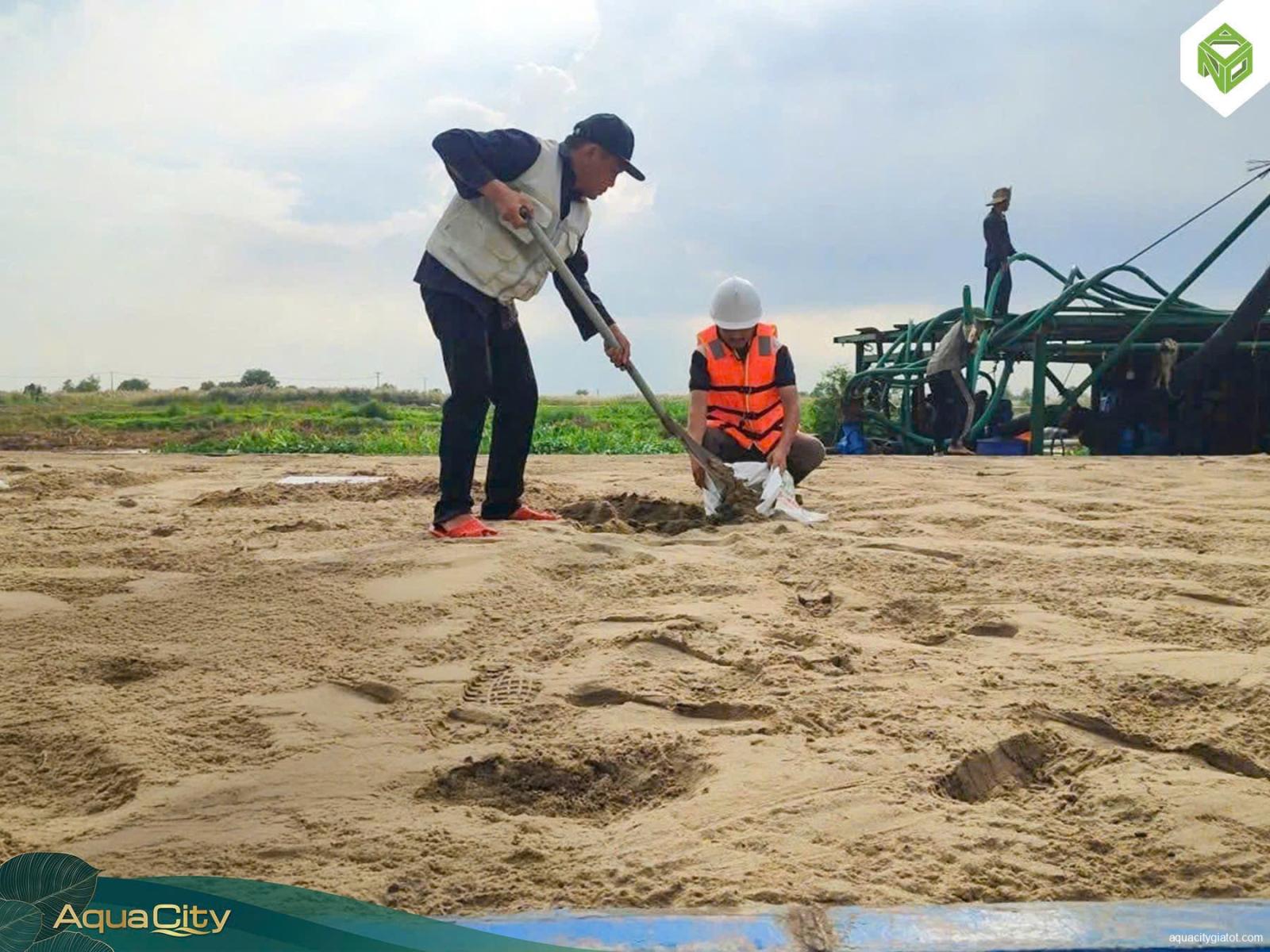 Sôi động nhịp thi công tại Đảo Phượng Hoàng Aqua City tháng 10/2025