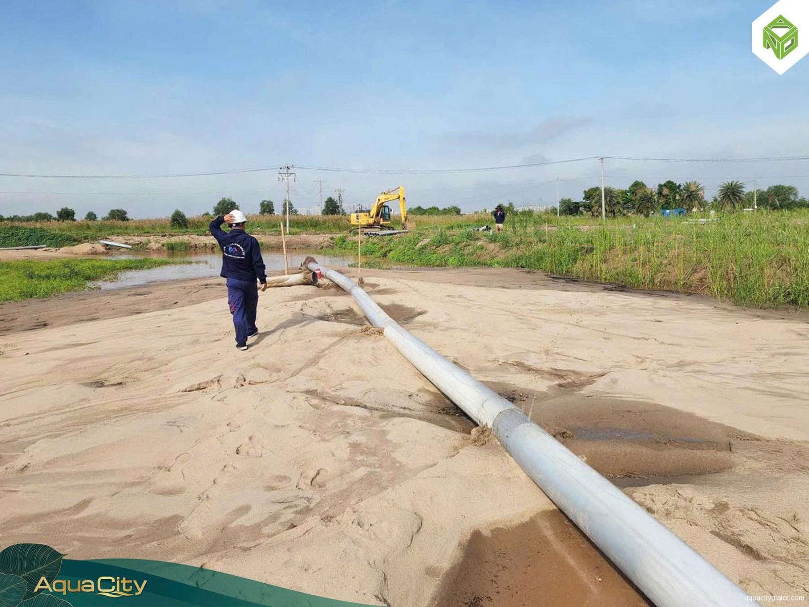 Sôi động nhịp thi công tại Đảo Phượng Hoàng Aqua City tháng 10/2025