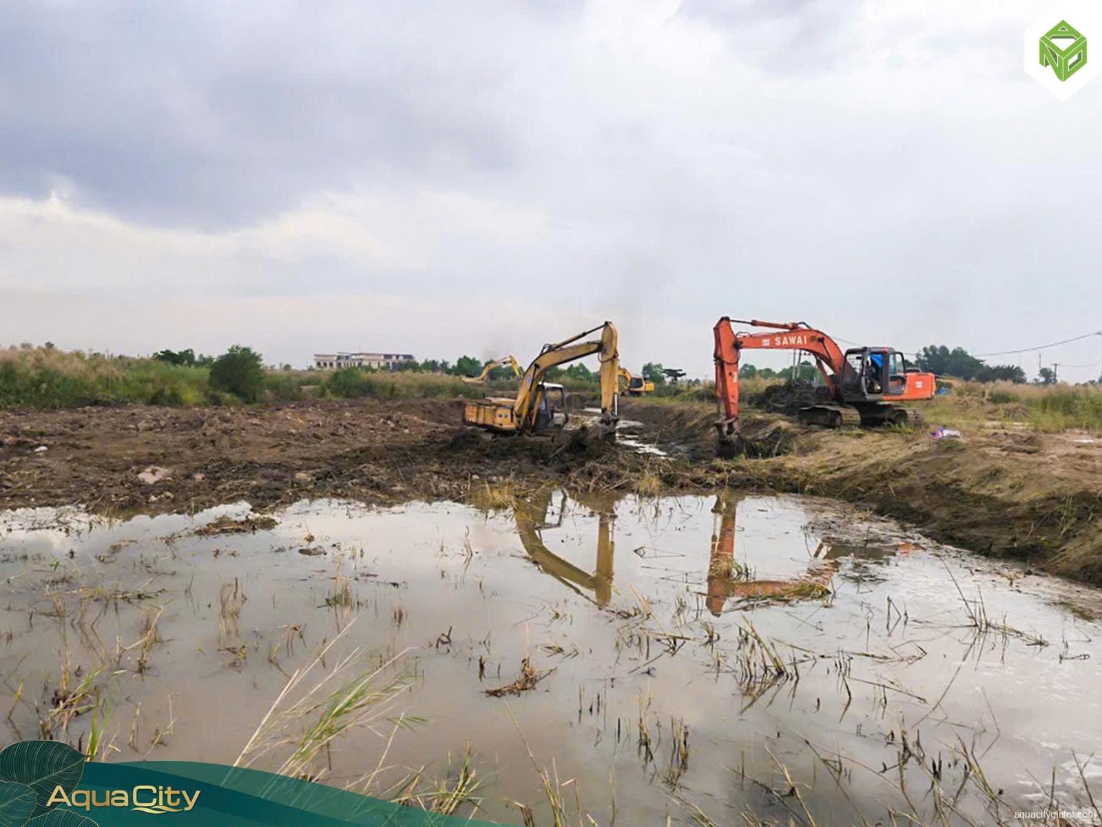 Sôi động nhịp thi công tại Đảo Phượng Hoàng Aqua City tháng 10/2025