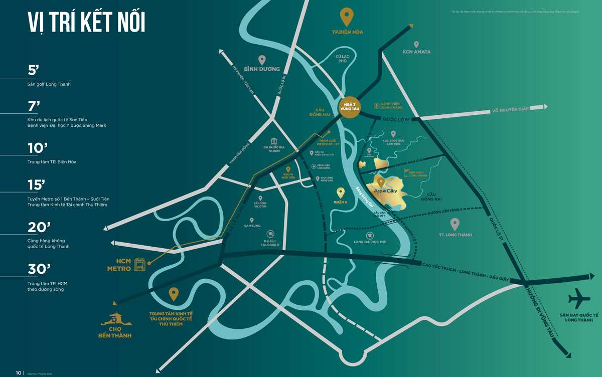 vi tri aqua city ket noi vung